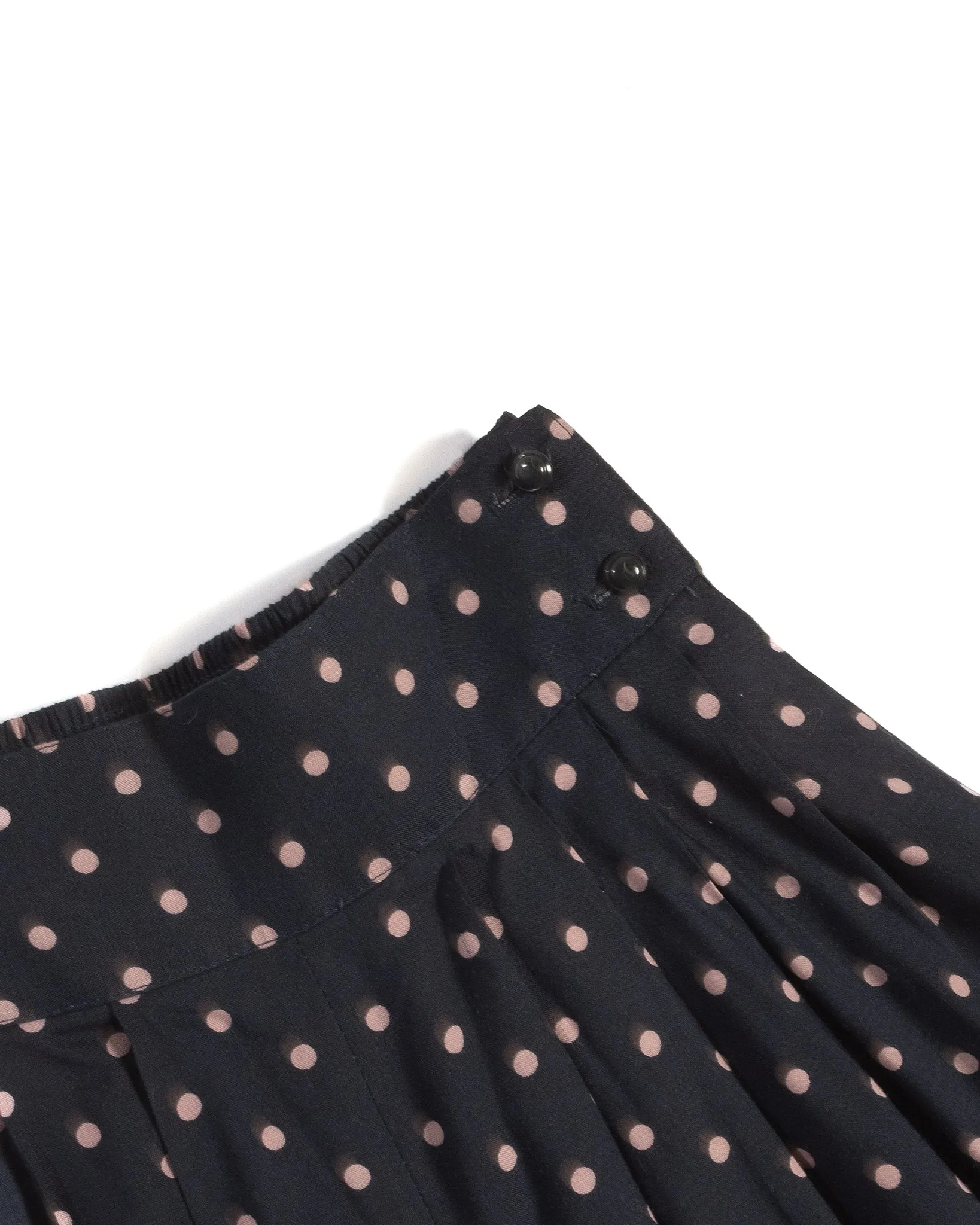 1980s 2-piece Polka Dot Culottes and Peter Pan Collar Blouse