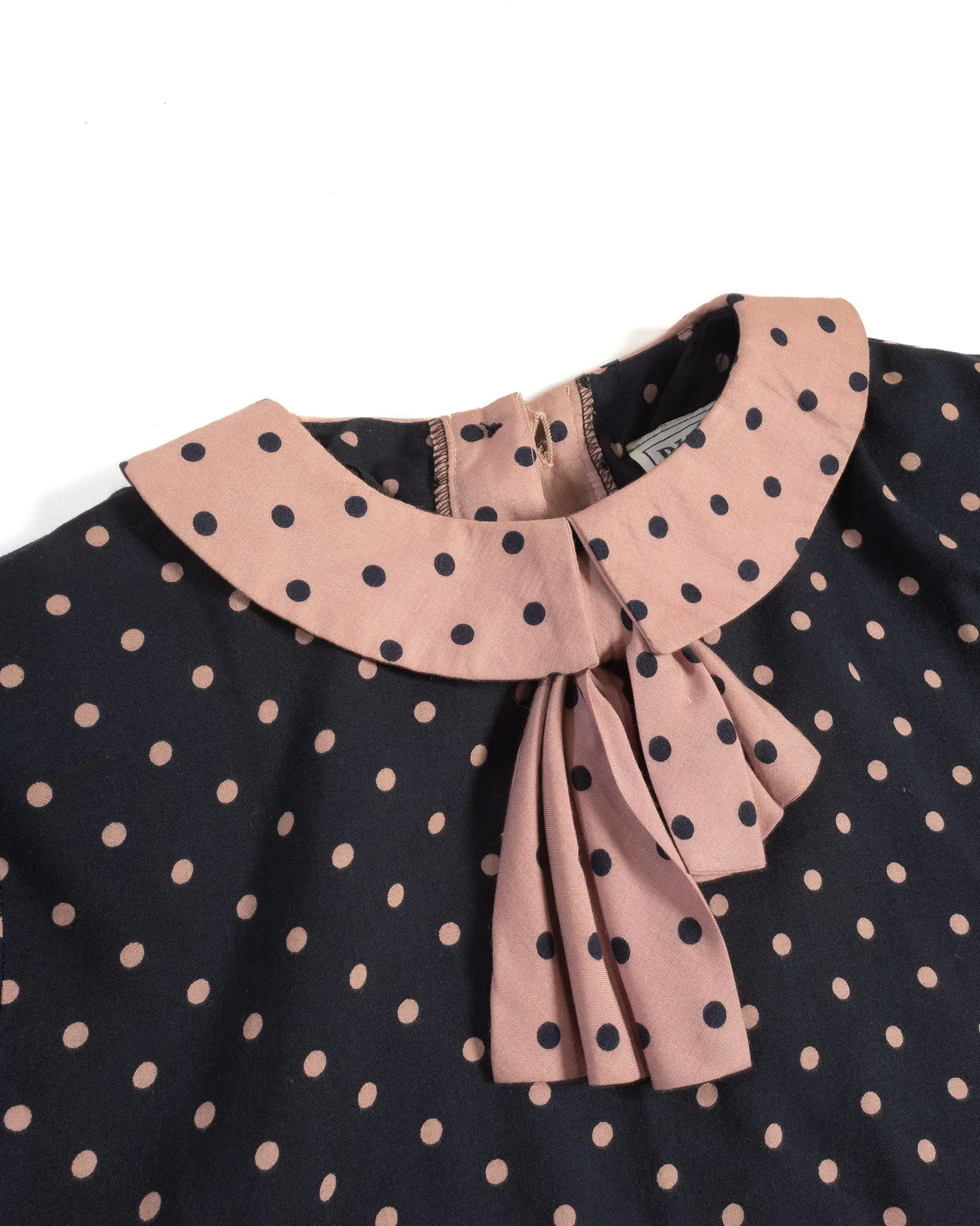 1980s 2-piece Polka Dot Culottes and Peter Pan Collar Blouse