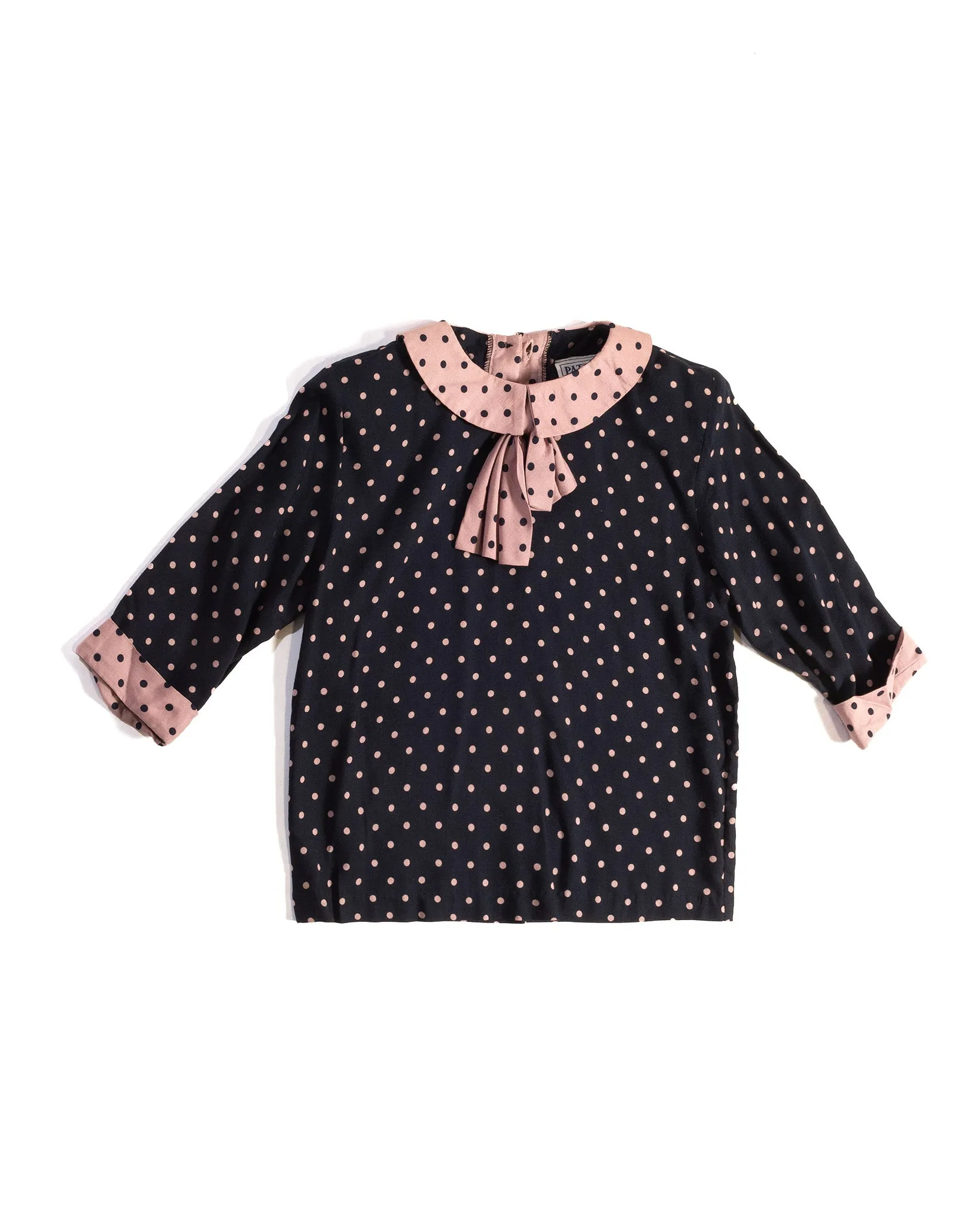 1980s 2-piece Polka Dot Culottes and Peter Pan Collar Blouse