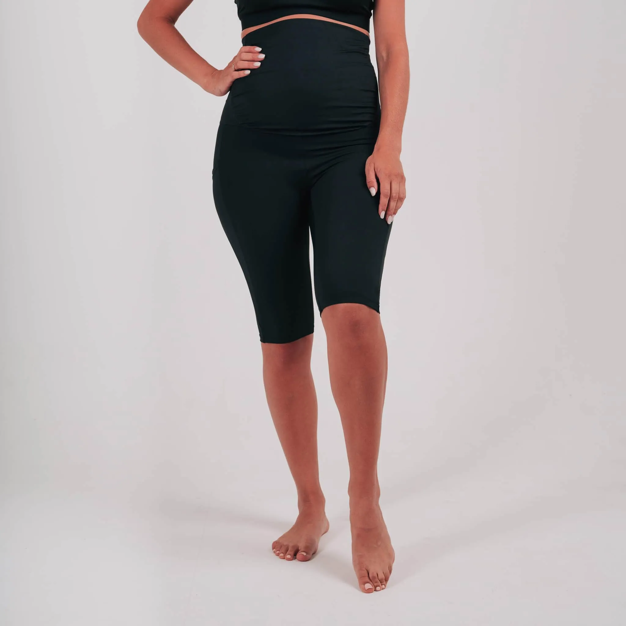 Black Maternity Pocket Shorts