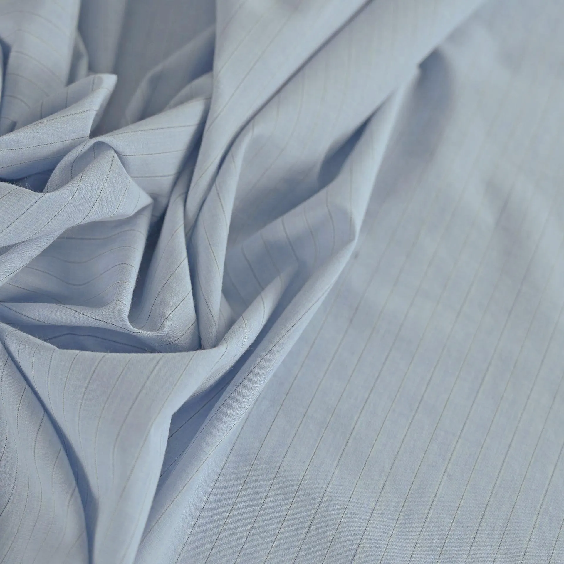 Blue Striped Shirting Fabric 98137