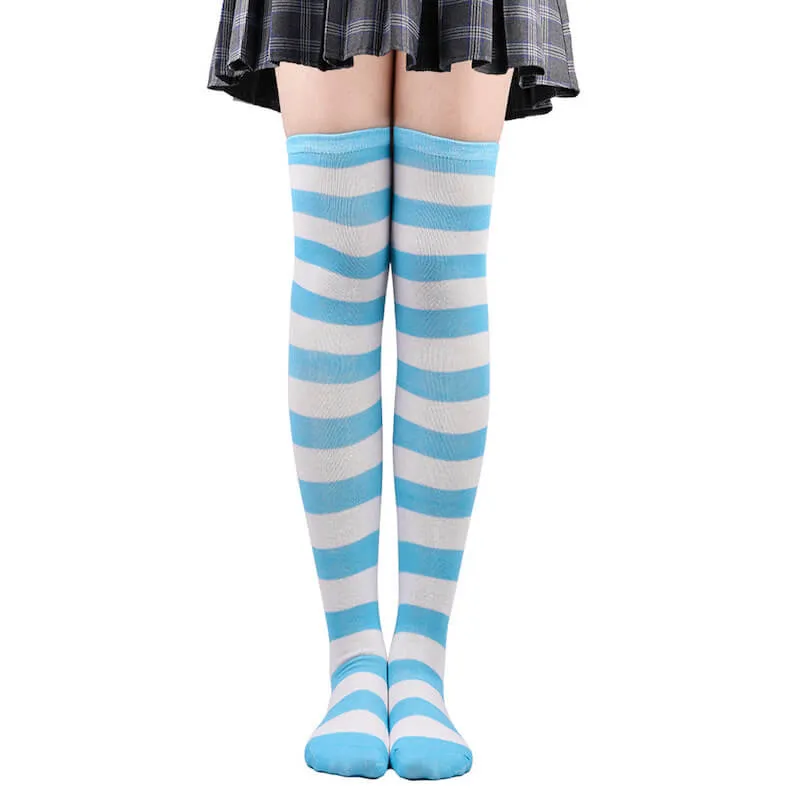 Candy stripes cosplay stockings