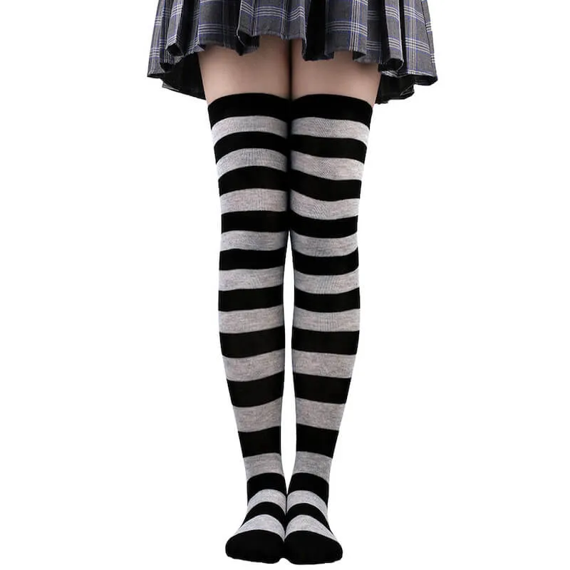 Candy stripes cosplay stockings