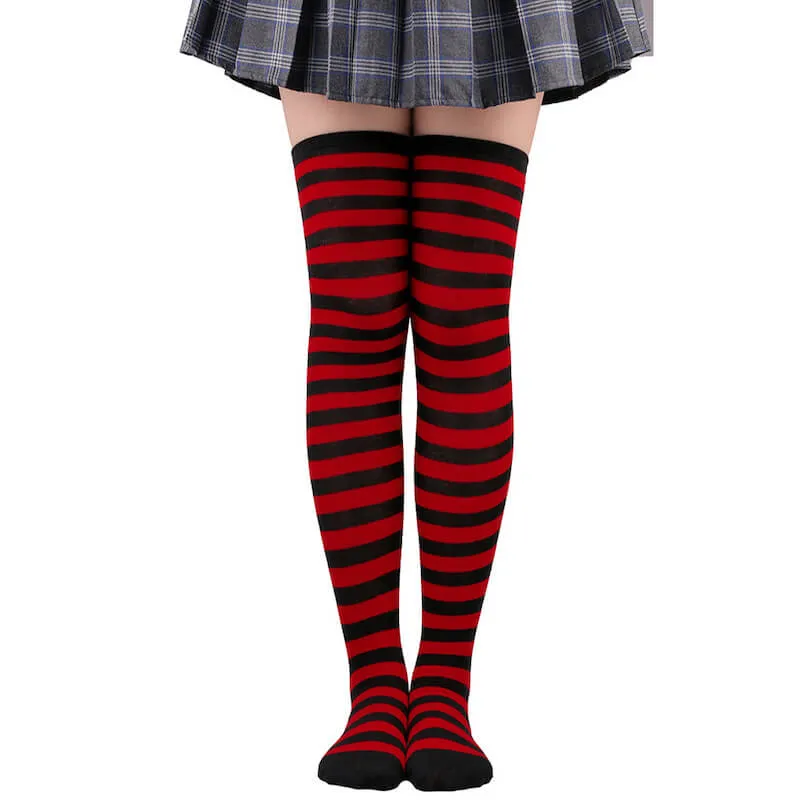 Candy stripes cosplay stockings