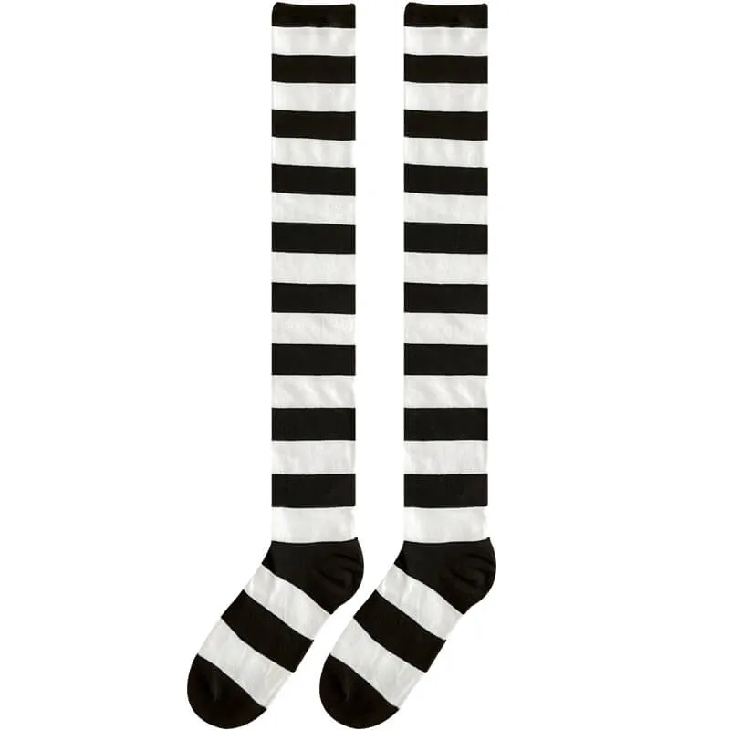 Candy stripes cosplay stockings