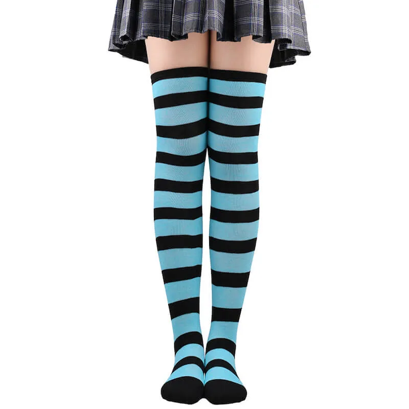 Candy stripes cosplay stockings