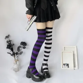 Candy stripes cosplay stockings