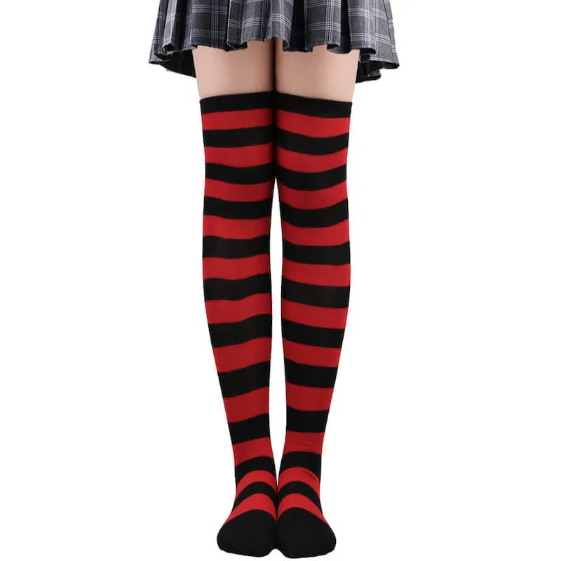 Candy stripes cosplay stockings