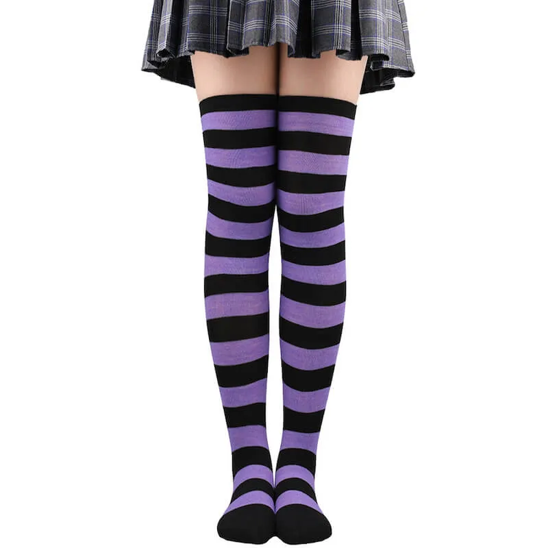 Candy stripes cosplay stockings