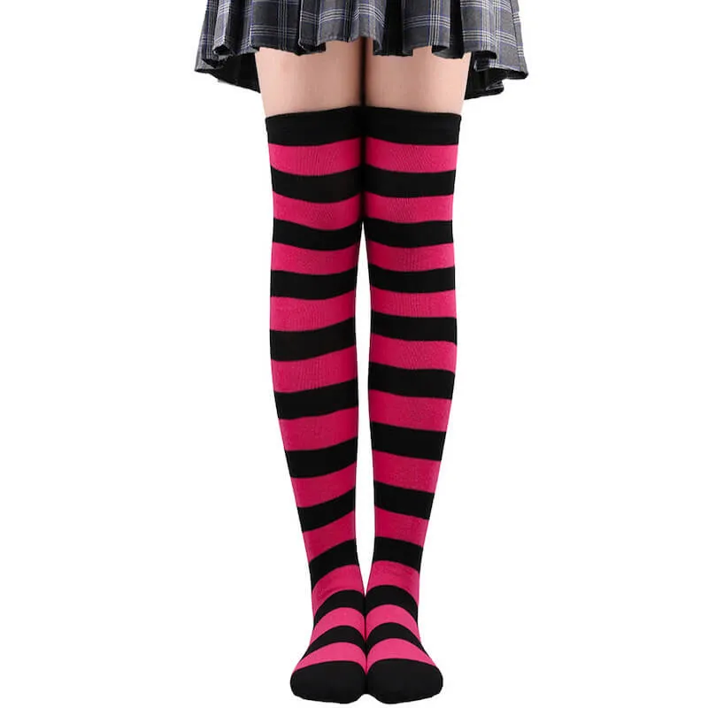 Candy stripes cosplay stockings