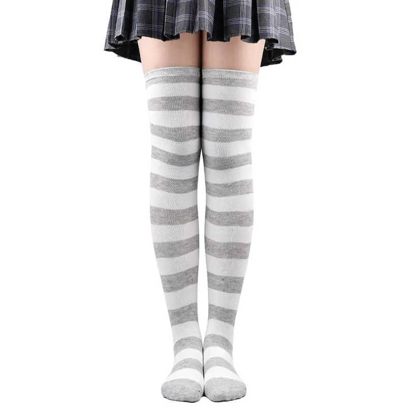 Candy stripes cosplay stockings