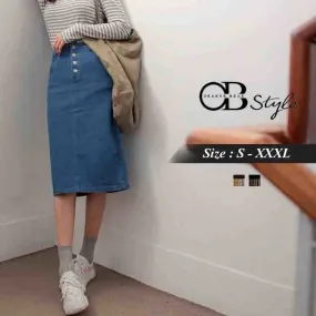 CHECKED PLEATED LONG SKIRTS