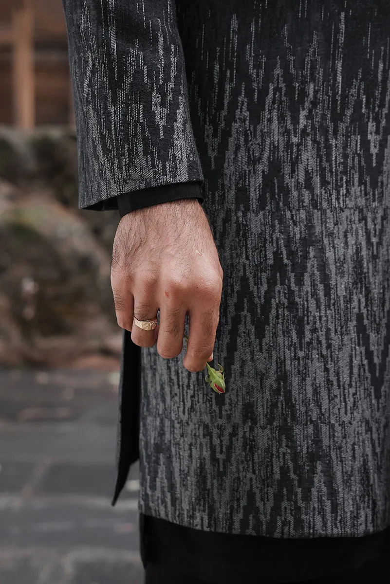 CHEVRON HAND-WOVEN SHERWANI