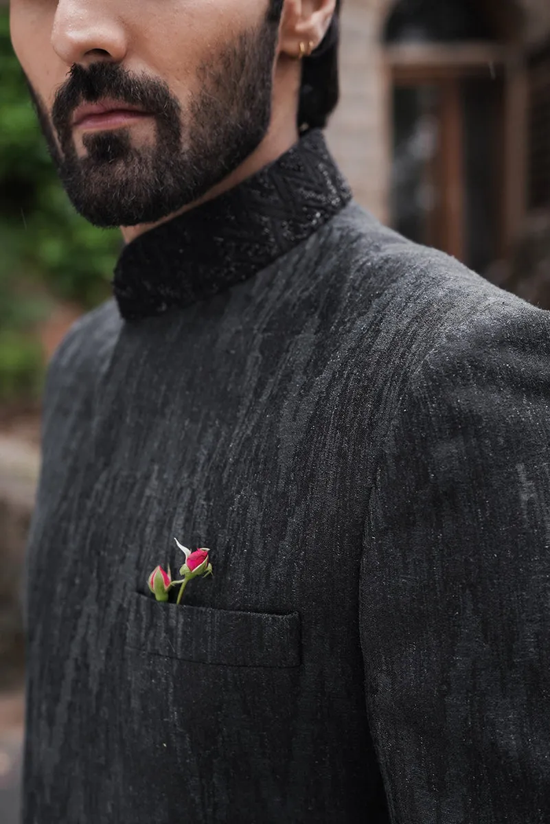 CHEVRON HAND-WOVEN SHERWANI