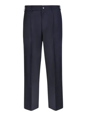 Dark blue wool bland trousers