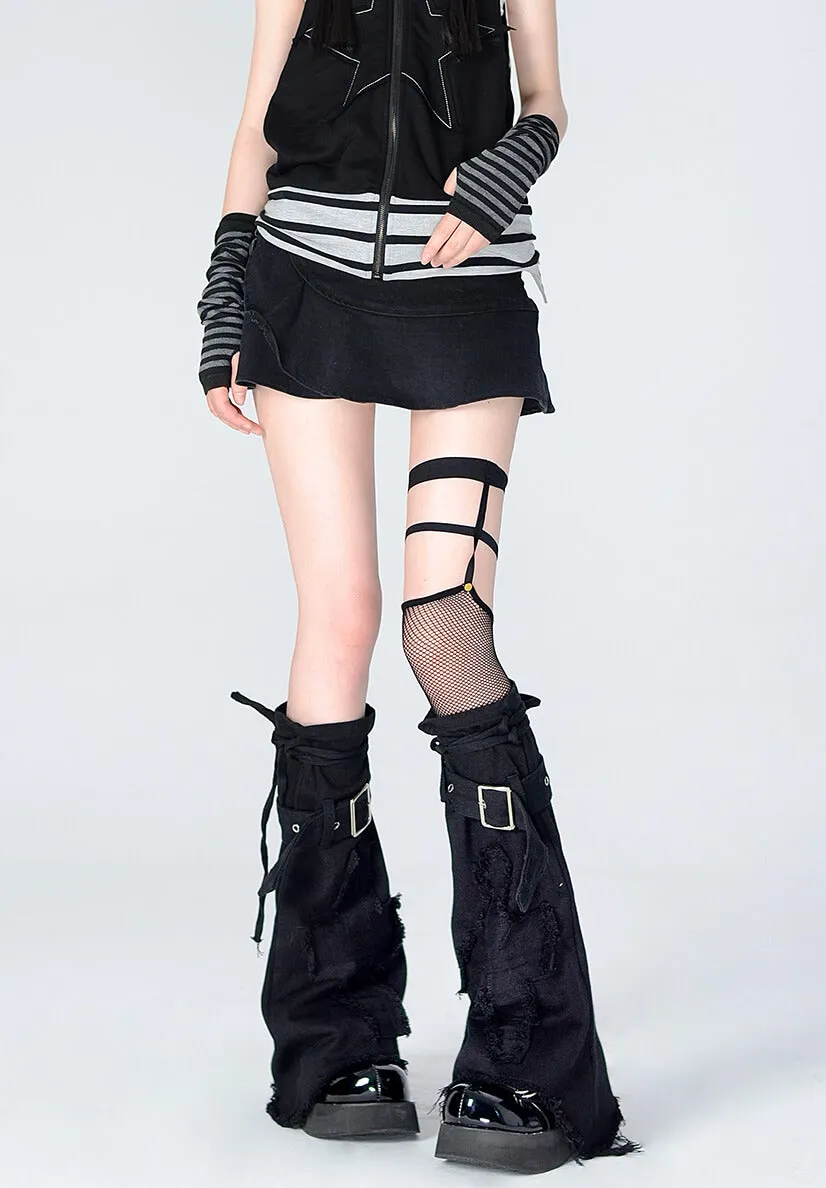 Denim y2k spice leg warmers