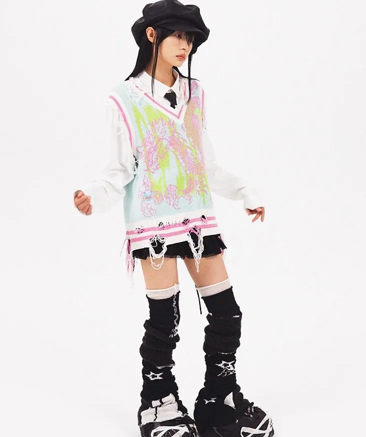 Dragon Knitted Vest CFI0001