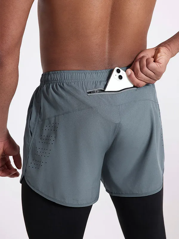 Fake Two Piece Running Tights Trousers Shorts
