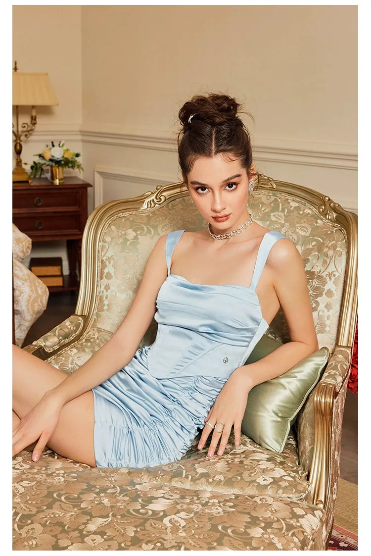 (Final Sale) Sidra Satin Boned Bodycon Dress