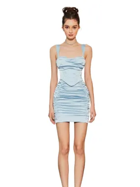 (Final Sale) Sidra Satin Boned Bodycon Dress