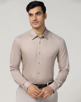 Formal Beige Solid Shirt - Boone