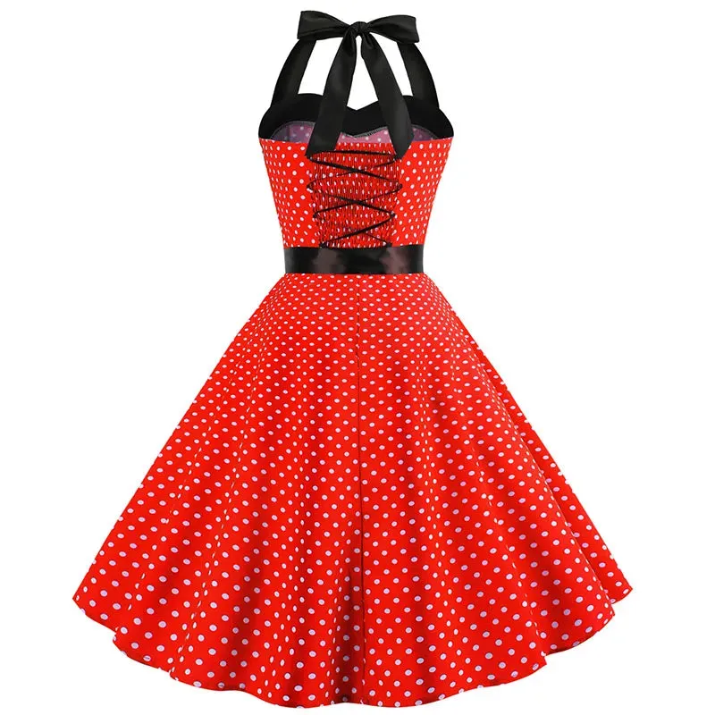 Funki Buys | Dresses | Women's Rockabilly Swing Halter Dress