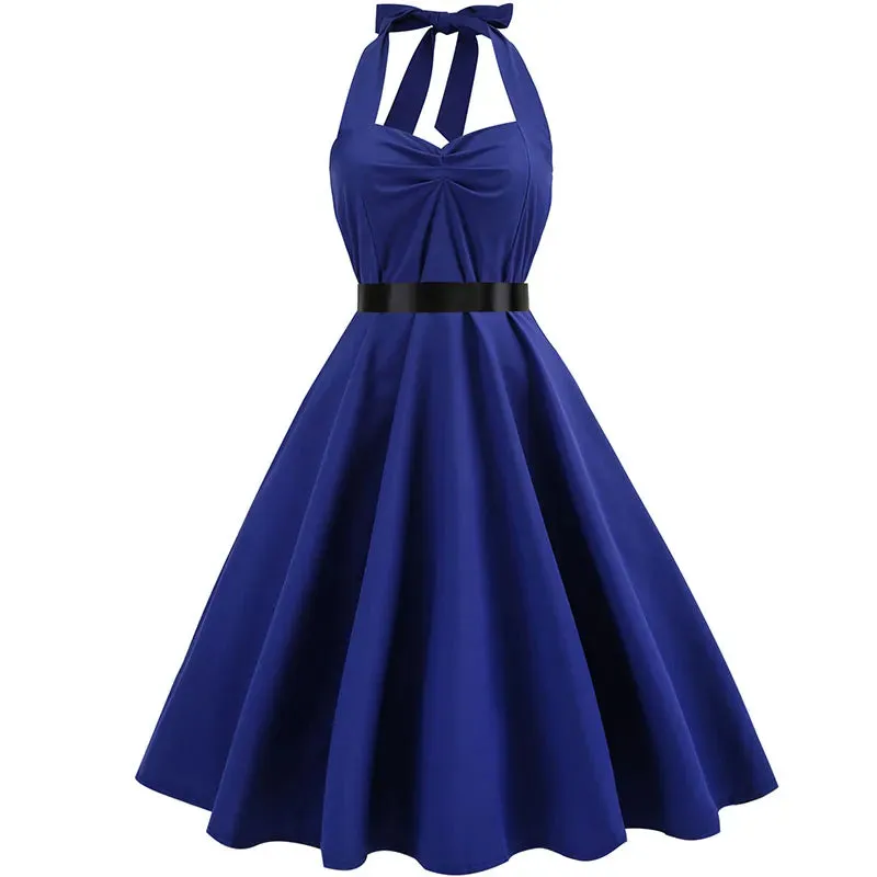 Funki Buys | Dresses | Women's Rockabilly Swing Halter Dress