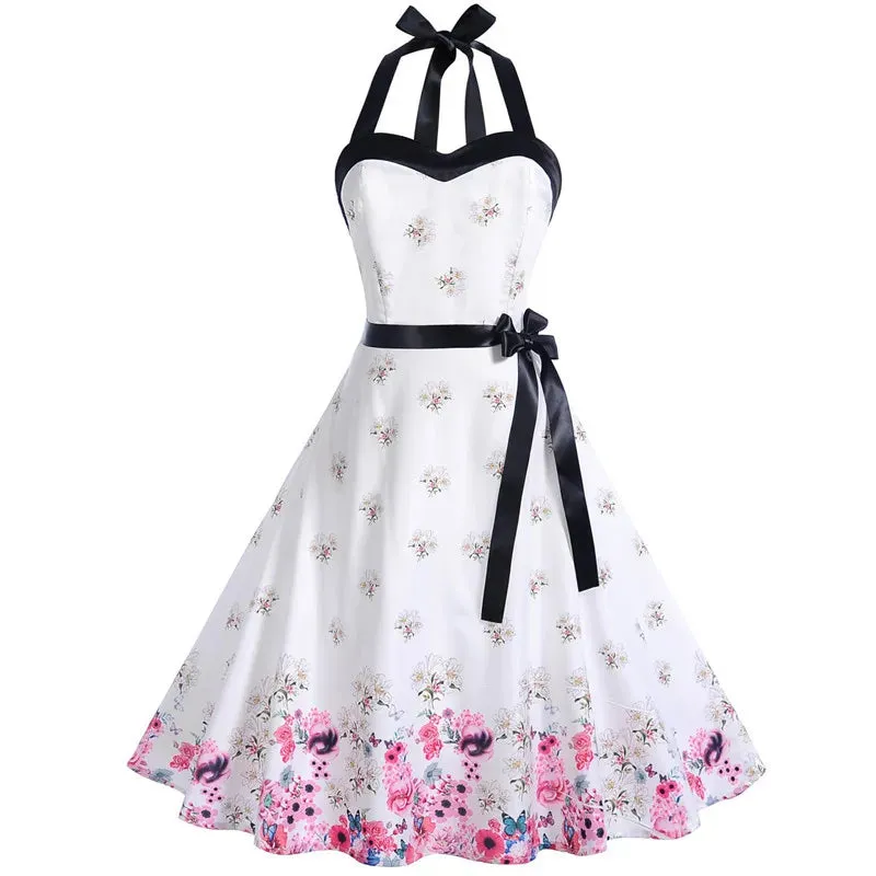 Funki Buys | Dresses | Women's Rockabilly Swing Halter Dress