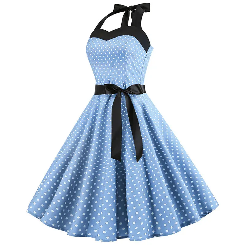 Funki Buys | Dresses | Women's Rockabilly Swing Halter Dress