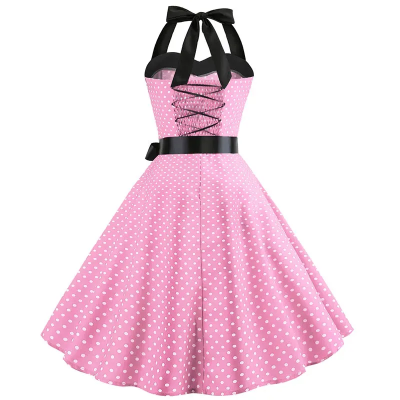 Funki Buys | Dresses | Women's Rockabilly Swing Halter Dress
