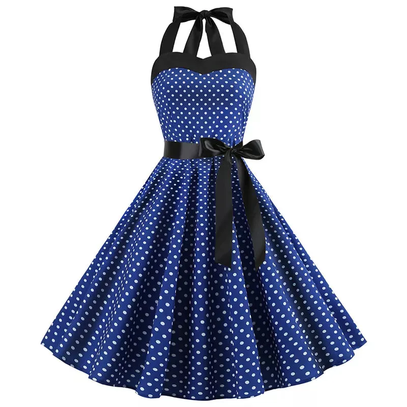 Funki Buys | Dresses | Women's Rockabilly Swing Halter Dress