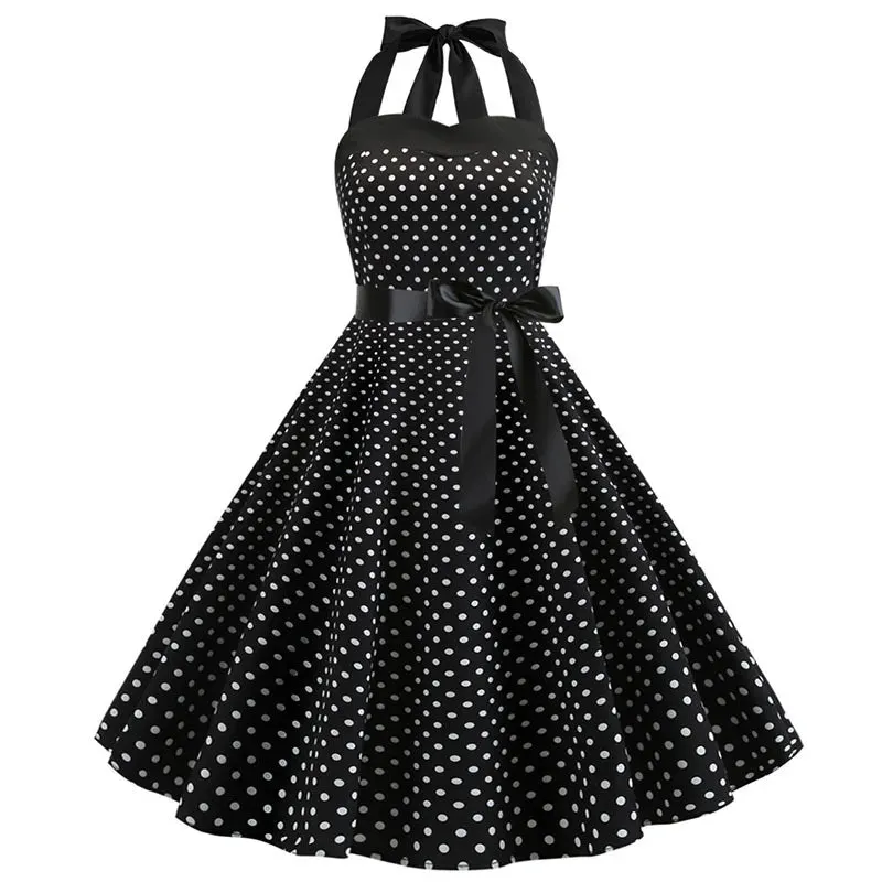 Funki Buys | Dresses | Women's Rockabilly Swing Halter Dress