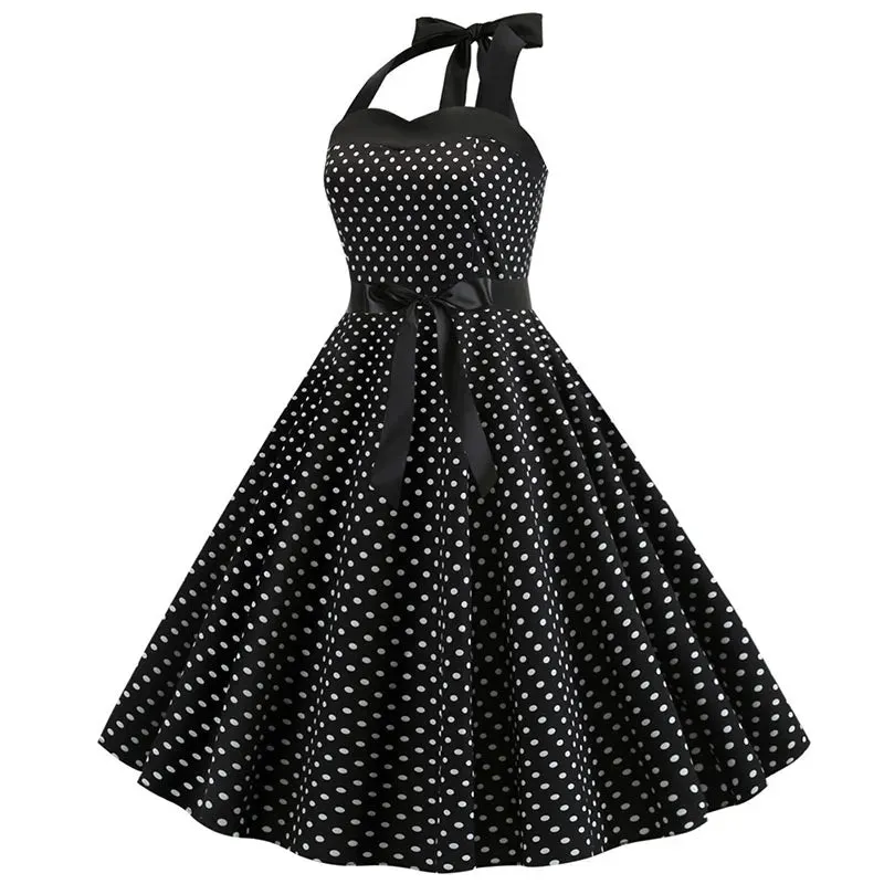 Funki Buys | Dresses | Women's Rockabilly Swing Halter Dress