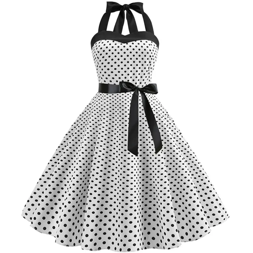 Funki Buys | Dresses | Women's Rockabilly Swing Halter Dress