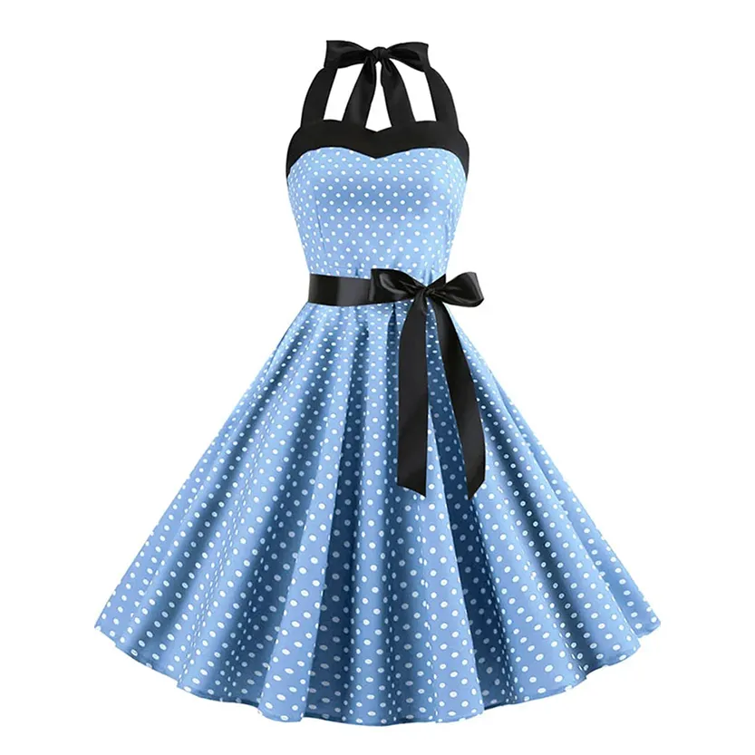 Funki Buys | Dresses | Women's Rockabilly Swing Halter Dress