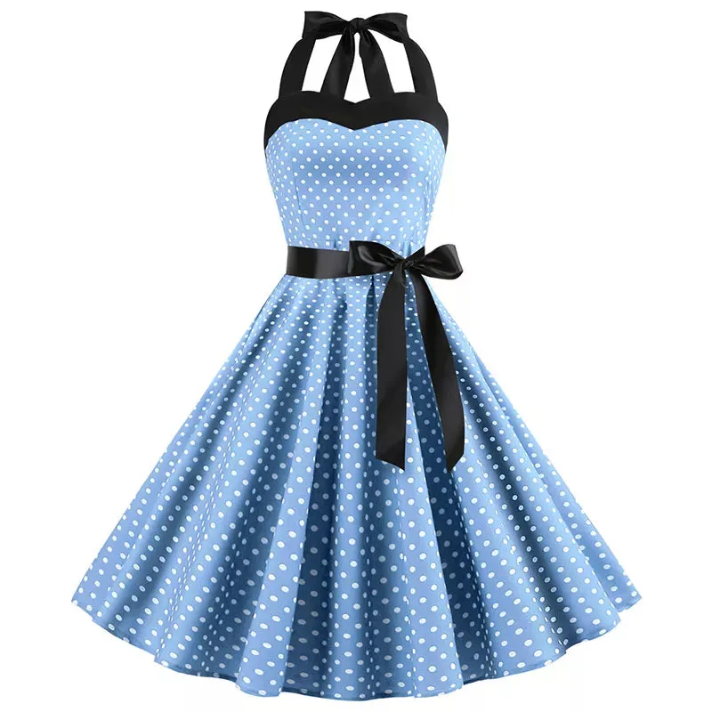 Funki Buys | Dresses | Women's Rockabilly Swing Halter Dress