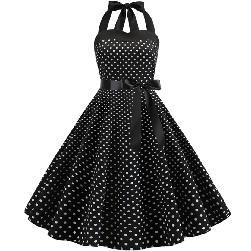 Funki Buys | Dresses | Women's Rockabilly Swing Halter Dress