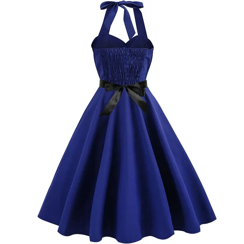 Funki Buys | Dresses | Women's Rockabilly Swing Halter Dress