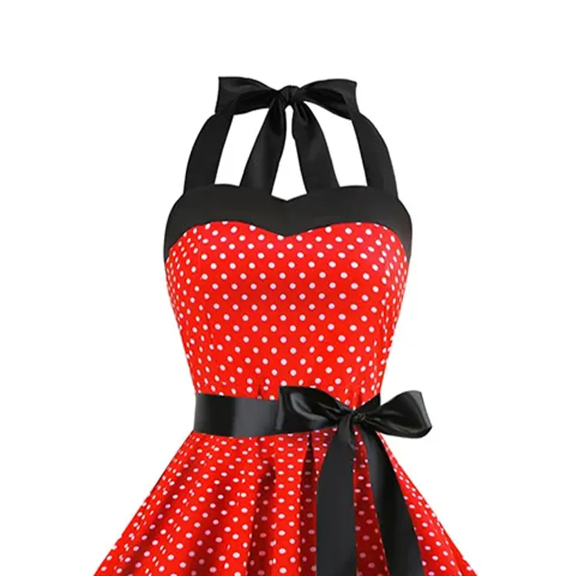 Funki Buys | Dresses | Women's Rockabilly Swing Halter Dress