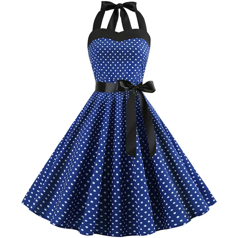 Funki Buys | Dresses | Women's Rockabilly Swing Halter Dress