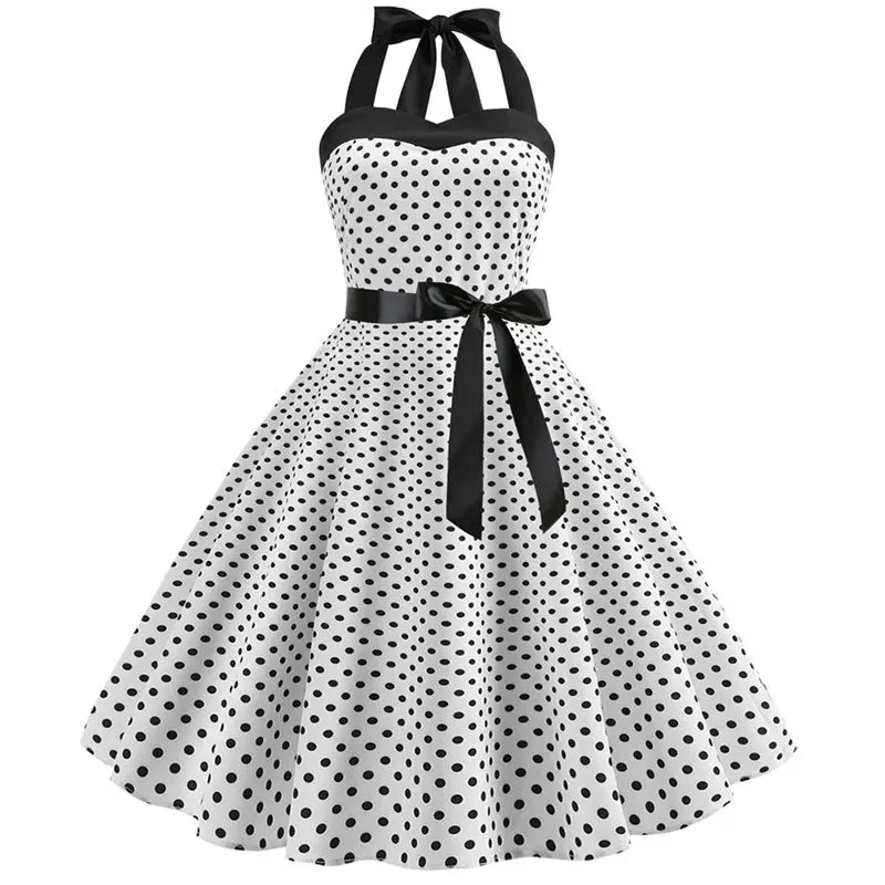 Funki Buys | Dresses | Women's Rockabilly Swing Halter Dress