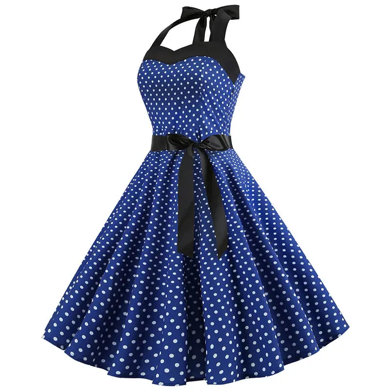Funki Buys | Dresses | Women's Rockabilly Swing Halter Dress