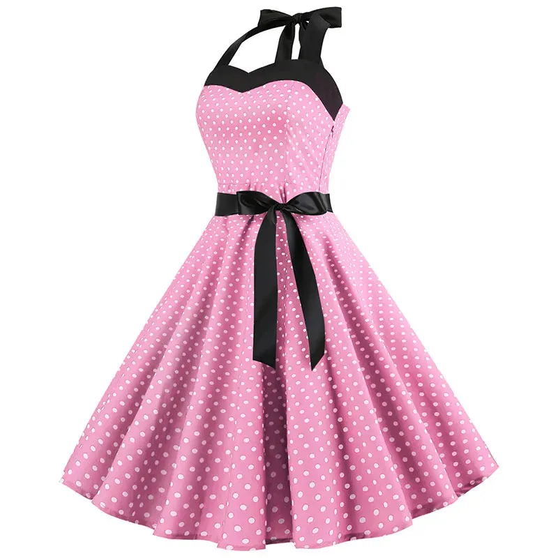 Funki Buys | Dresses | Women's Rockabilly Swing Halter Dress