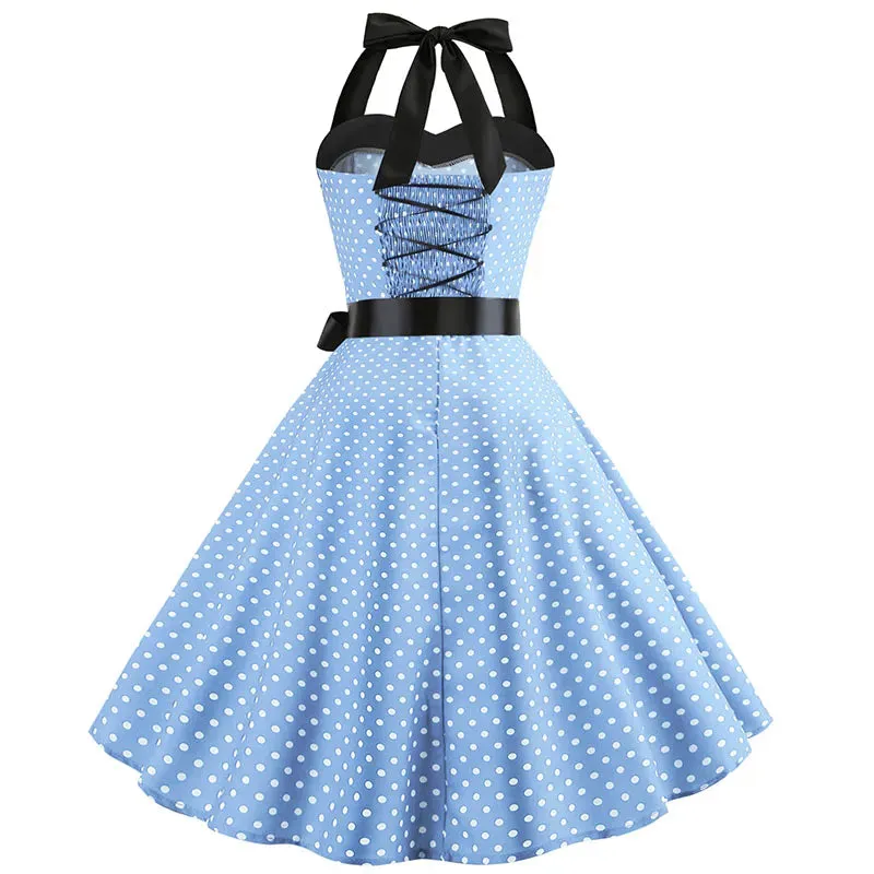 Funki Buys | Dresses | Women's Rockabilly Swing Halter Dress