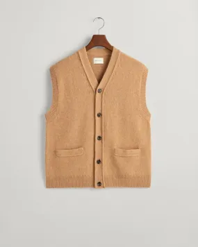 Gant Apparel Mens SOFT WOOL BUTTON 296/KHAKI MELANGE