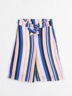 Girls Assorted Printed Culottes With Belt 12570