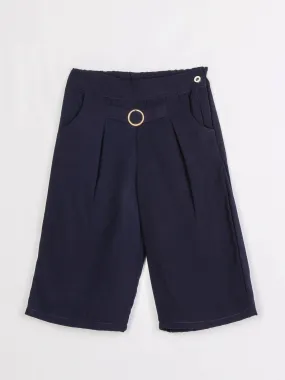 Girls Navy Blue Regular Culottes 12527