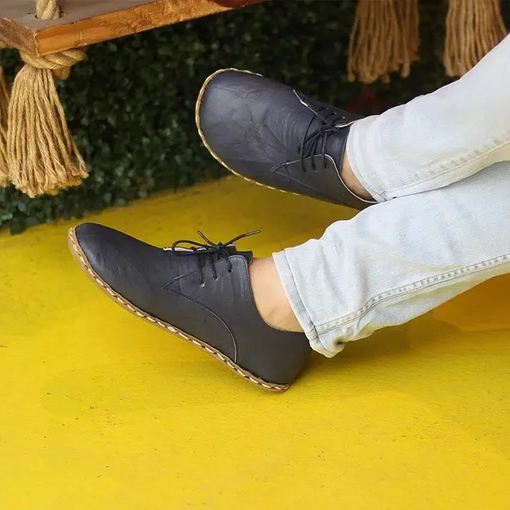 Lace Barefoot Men's Shoes Navy Blue
