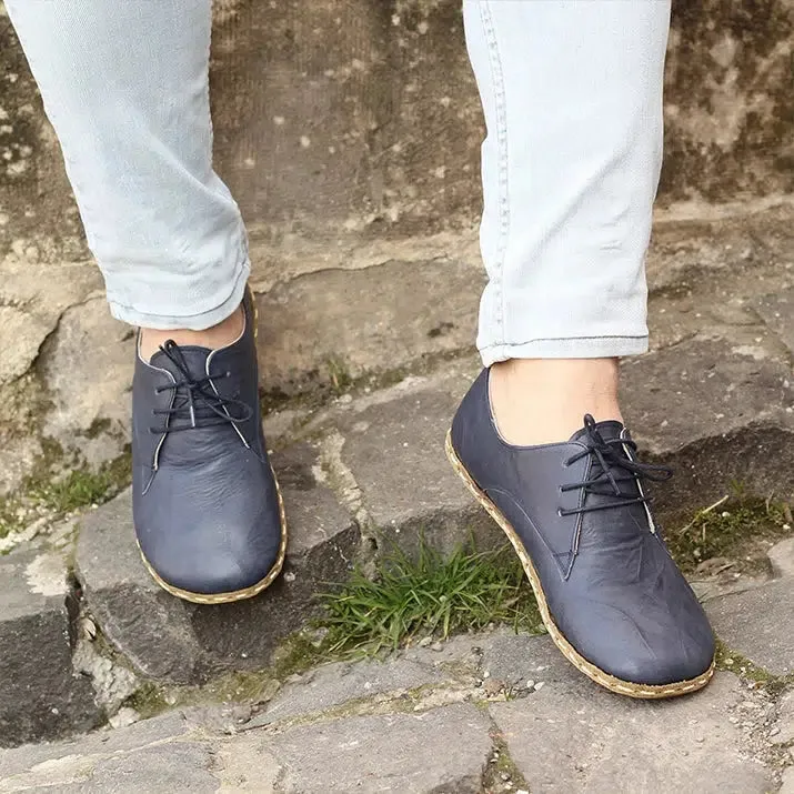 Lace Barefoot Men's Shoes Navy Blue