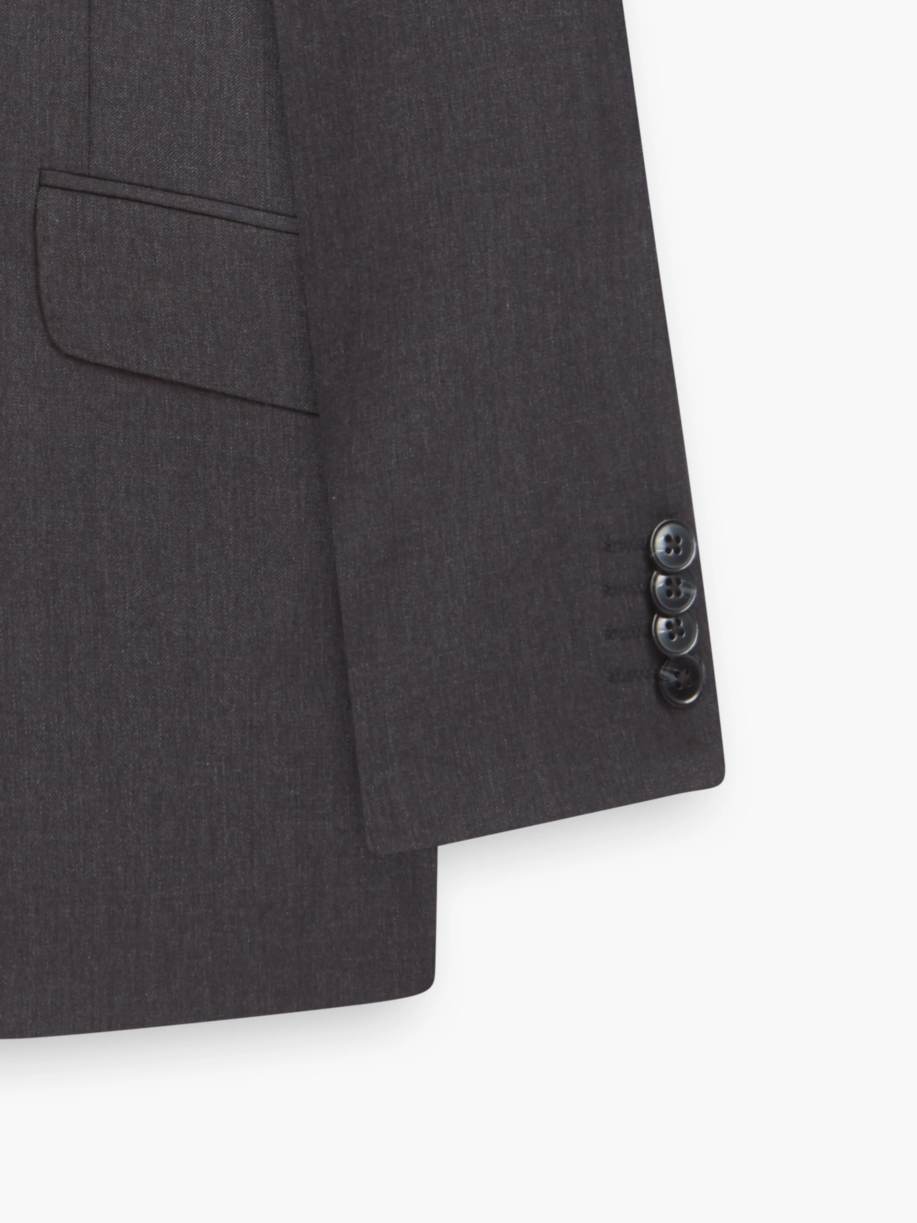 Middleton Regular Fit Charcoal Twill Wool Blend Jacket